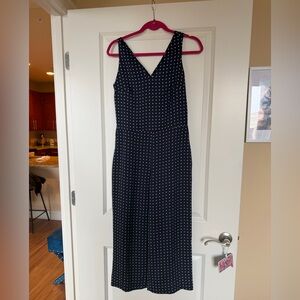 Banana Republic Black and White Patterned Jumpsuit